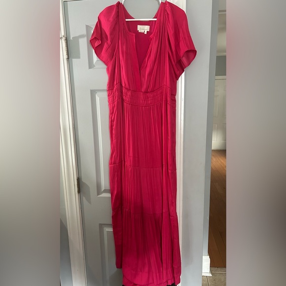 Anthropologie | Dresses | Anthropologie Red Maxi Dress | Poshmark
